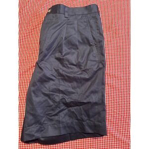 Pro Tour Mens Golf Shorts Size 34 Navy Blue Cotton Flat Front Casual